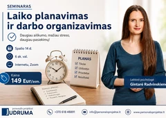 Efektyvus laiko planavimas: nuotolinis seminaras 2026-10-14